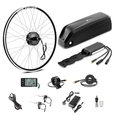 SEASON Ebike Kit de Conversion vélo électrique 26/27.5/28 Pouces 36V 250W 350W Moteur arrière pour Cassette avec 36V Batterie 13Ah/18Ah et Chargeur