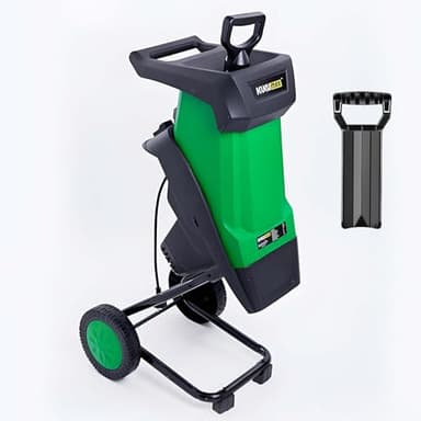 Déchiqueteuse De Jardin 2400W Avec Sac 50L, Broyeur Silencieux Pour Branches 40mm Et Feuilles, Broyeur Avec Roues Pour Déchets Verts, Idéal Pour Nettoyage, Compost Et Entretien
