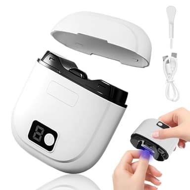 Coupe Ongle Electrique, Rechargeable USB Coupe-Ongles Automatique avec 3 Vitesses, Coupe et Meulage Automatiques, Lumière LED, Rangement Automatique, pour Bébés, Adultes, Personnes Âgées