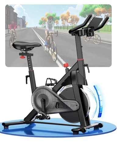 Copant Vélo d'Appartement pour La Maison avec Écran LCD et Application, Vélo d'Exercice d'Intérieur avec Résistance Magnétique Réglable, Capacité de Poids de 136 kg