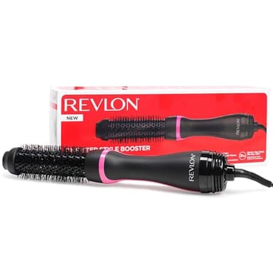 Revlon One-Step Style Booster - Brosse séchante et coiffante ronde, Brosse ronde- 38 mm (Poils thermiques, tête avec revêtement céramique, TECHNOLOGIES IONIQUE ET CÉRAMIQUE), RVDR5292UKE