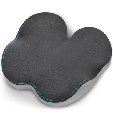Radikor Coussin Coccyx, Coussin Chaise Bureau, Coussin Ergonomique Assise pour Voiture Gaming, Coussin de Siège pour Soulager la Pression et Les Douleurs des Hanches et de la Sciatique - Gris
