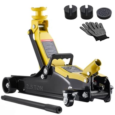 VEVOR Cric Hydraulique de Manœuvre 2,5 T, Cric Rouleur Plage de Levage 85-320 mm, pour Voitures SUV Berline Garage Atelier Domicile, avec Pompe à Levage Rapide à Piston Unique et Selle Surélevée