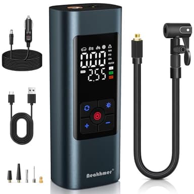 Neakhmer Mini compresseur sans Fil 150 PSI Pompe à air électrique avec Fonction de dégonflage – Pompe Portable pour Voiture, Moto, vélo
