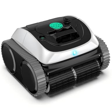 (Upgrade) Robot Piscine Sans Fil WYBOT C1-01 Robot Piscine pour Piscines Enterrées & Hors Sol - Nettoyeur 4-en-1 Paroi & Ligne d'Eau 150min/150m², Navigation Intelligente, App-Blanc & Vert Clair