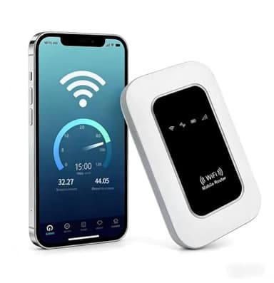 Routeur 5G Portable Débloqué, Hotspot Mobile WiFi 4G/5G avec Emplacement SIM, Jusqu'à 28 Appareils Connectés, Idéal pour Voyage, Bureau et Maison
