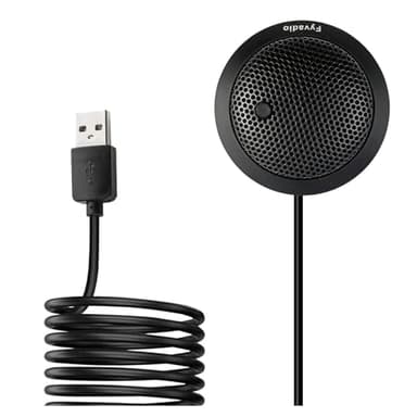 Microphone USB de Conférence, USB Micro pour Ordinateur, Microphone à Condensateur Omnidirectionnel à 360° pour PC Portable avec Bouton Muet pour Les réunions/classes en Ligne, Zoom, Plug & Play