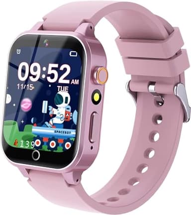 YEDASAH Montre Connectée Enfant, 39 Jeux - HD Caméra, Réveil, Mode école, Musiquem, Podomètre, Chronomètre, Calendrier, Calculatrice, Cadeaux pour Garçons et Filles, Montre Intelligente Enfant