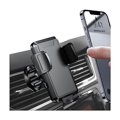 JNNJ Support Téléphone Voiture, Porte Telephone Voiture Tableau De Bord Rotation 360°, Universel Porte Téléphone pour Smartphones, Support Téléphone De Voiture Rétractable Multifonctionnel(Noir)