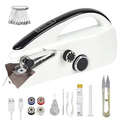Machine à Coudre Portative, Mini Machine à Coudre Électrique pour Adulte, Facile à Utiliser pour les Débutants Point Rapide Adapté aux Vêtements Tissus Bricolage (3)