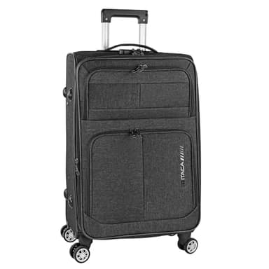 ITACA - Valise Souple Grande Taille, à roulettes Ultra légère. Soute Avion 23kg, valises Moyenne Pas Cher. Cadenas à Combinaison, Gris