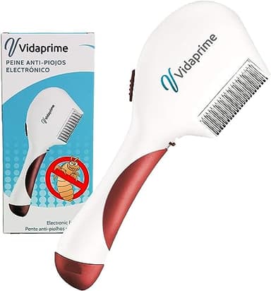Vidaprime PEIGNE ELECTRIQUE - Peigne Anti Lentes - Efficace - BrosseContre les Poux - Soin Cheveux Optimal