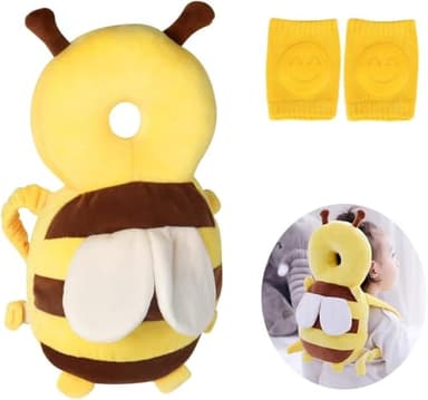 Coussin de Protection de Tête de Bébé,Protege Tete Bebe,Coussin de Sac à Dos pour Tout-petits,Convient Aux Enfants qui Apprennent à Ramper et à Marcher Avec Genouillères