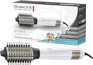 Remington Brosse ovale Soufflante Ionique [3en1: Sèche, Coiffe & Hydrate] Hydraluxe (pour cheveux souples et volumineux, 1200W, Céramique, 3 Températures variables/ 2 Vitesses) AS8901