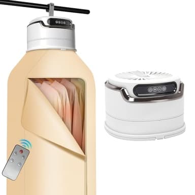 Séchoir à linge portable, mini séchoir à linge avec télécommande, petite machine à sécher électrique pliable compacte avec sac de séchage pour voyage, camping-car, maison, appartement