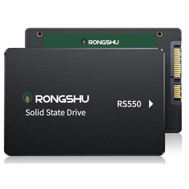 RONGSHU Disque SSD Interne SATA 1To 2,5", SATA III 6 GB/s, Vitesse de Lecture jusqu'à 550 Mo/s, SSD 3D NAND TLC, Mise à Niveau des Ordinateurs Portables et des Ordinateurs de Bureau (RS550)