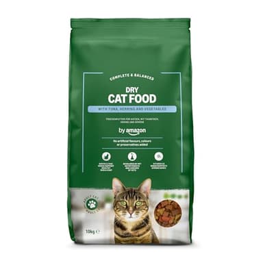 by Amazon Croquettes complètes pour Chats Adultes au Thon et Hareng,10kg, Lot de 1