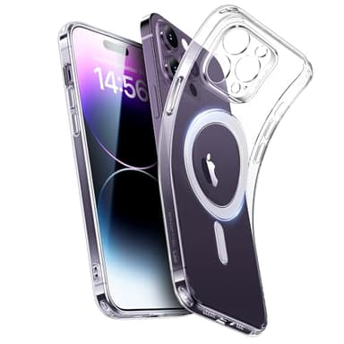 ESR Coque pour iPhone 14 Pro, Coque en Silicone Transparent avec MagSafe, Coque Fine résistante aux Chocs, Anti-jaunissement, Fine Coque de téléphone en TPU Transparent, série Zero, Transparente