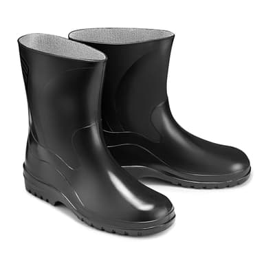 ESTRO Bottes en Caoutchouc Femme - Botte de Pluie Femme Bottine Pluie Chaussures Pluie Bottes Femmes K007 (39 EU, Noir)