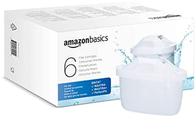 Amazon Basics Cartouches filtrantes, compatibles avec Toutes Les Actuelles BRITA y Compris Les carafes, 6 unité, Lot de 1