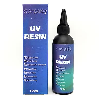 Résine UV Transparent durcissante aux ultraviolets résine époxy pour loisirs créatifs, pendentifs, accessoires de nail art, colle en résine UV pour la fabrication de bijoux (120)