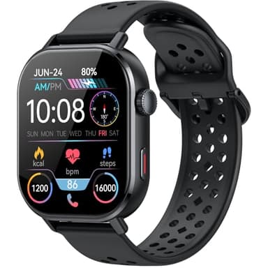 GPS Montre Connectée Homme Femme, AMOLED 2,06" Smartwatch 5ATM Étanche HD Appels Bluetooth, 110+Sportifs Montre Sport Podometre Cardiofrequencemetre SpO2 Sommeil, Montre Intelligente pour Android iOS