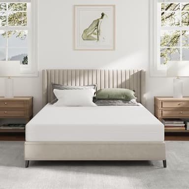 Novilla Matelas en Mousse en Fibre de Bambou 140x200, Hauteur 16 cm, 7 Zones de Confort, Matelas avec Housse Amovible