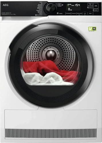 AEG Sèche-linge WiFi à pompe à chaleur - Série 9000 AbsoluteCare Plus - Détermination de l'humidité résiduelle 3D - Commande vocale - Économie d'énergie - Éclairage tambour - 8 kg - A+++ - TR9W75780