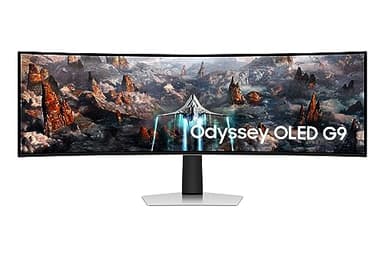Samsung Ecran PC Odyssey OLED G9 49’’ 240Hz , 0.03ms, Dalle OLED Incurvée 1800R,Dual QHD : 5120 x 1440,AMD FreeSync Premium Pro,Compatible G-Sync, Core Lightning +,Pied Ajustable, USB C,HDMI
