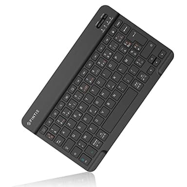 FINTIE Clavier sans Fil Bluetooth 10 Pouces, [AZERTY Français] Clavier Léger Fin Keyboard pour iPad, Android Tablette Samsung Galaxy, Xiaomi/Redmi Pad, Huawei/Honor Pad etc, Noir