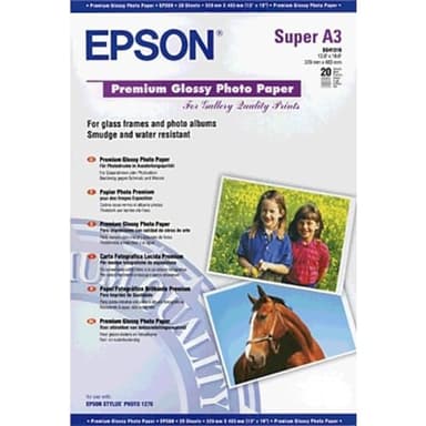 Epson Premium C13S041316 - Papier Photo Brillant - A3+