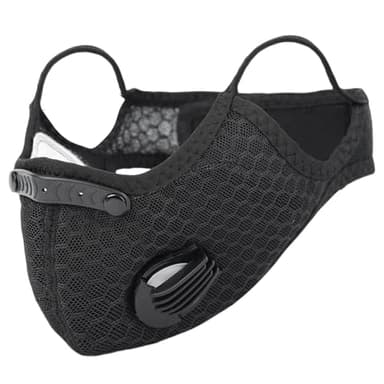 Masque anti-poussière, Riloer masque facial filtre anti-poussière pour le cyclisme moto moto vélo masque anti-pollution, demi-visage filtre anti-poussière