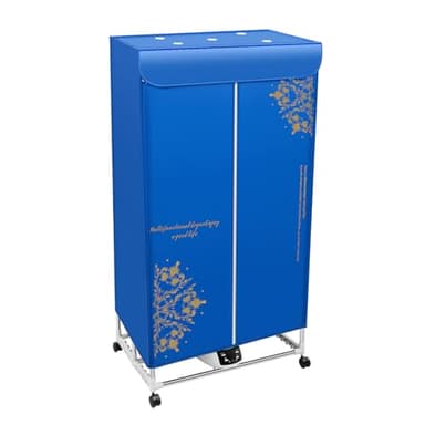 Sèche-linge électrique pliable à télécommande - Séchoir portable avec télécommande - Séchoir pliable avec roues universelles - Séchoir à air chaud pour maison, appartements, hôtels, camping