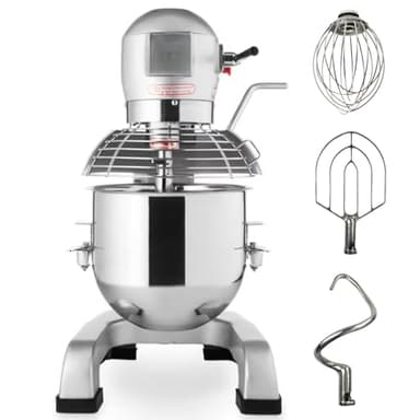 Batteur Mélangeur Professionnel 10L – Mouvement Planétaire, 3 Vitesses – Idéal pour Pâtisserie et Préparations Culinaires