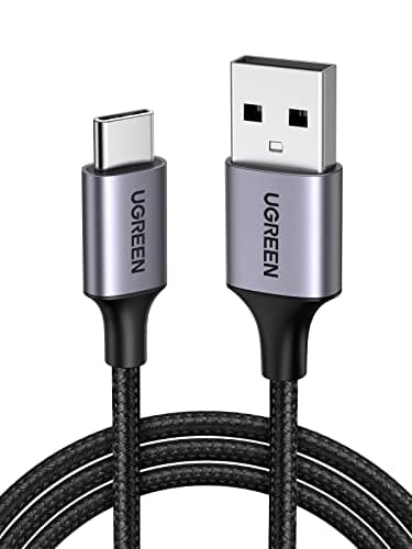 UGREEN Câble USB C Charge Rapide 3A QC3.0 480Mbps Cable Chargeur USB Type C Nylon Tressé Compatible avec iPhone 17 16 15 Pro Max Plus Galaxy S25 S24 A16 A56 Xiaomi Note 15 14 Pixel 10 9 iPad (1M)