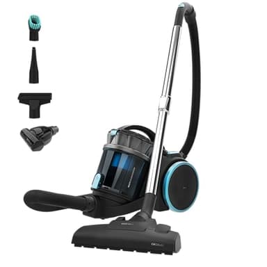 Cecotec Aspirateur Traineau sans Sac Conga Rockstar Multicyclonic XXL Animal, 800 W, Multicyclonique, Capacité de 4 L, 20 kPa, Filtre à Haute Efficacité, Tube Télescopique, Accessoires pour Animaux