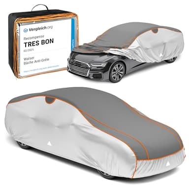 WALSER Bâche de Voiture Anti-grêle Perma Protect, Récompense Très Bon* Housse de Protection Anti-grêle, Certifié par Le TÜV Autriche* bâche Contre la grêle, Couverture de Protection Voiture Taille 3