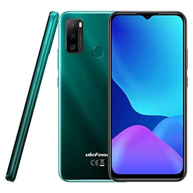 Téléphone Debloqué Ulefone Note 10(P), 3Go RAM 128Go ROM, Triple Caméra 13MP, Smartphone Double SIM, 6,5'' HD+, 3 Emplacements pour Cartes, Android 11, Batterie 5500mAh, Empreintes Digitales Vert