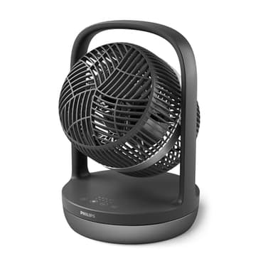 Philips Ventilateur de Table Oscillant Série 3000. Puissant & Silencieux Technologie SilentWings. 23dB. Circulation de l'air. Réglable à 180°. Pour Chambre, Maison et Bureau. Noir (CX3050/01)