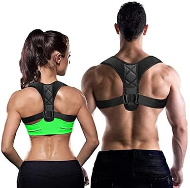 HADSOMUN Correcteur de posture pour femmes et hommes, soutien dorsal supérieur réglable pour dos de posture - Soutien et soulagement de la douleur du cou, des épaules et du haut du dos