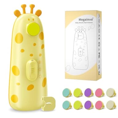 Megainvo Lime à Ongles Bebe Electrique Coupe Ongle Bebe Faible Bruit Lime a Ongle Electrique Bebe et Nouveau-Nés Lime Ongle Bebe et Enfant lime a ongle electrique pour Bebe Soins des ongles