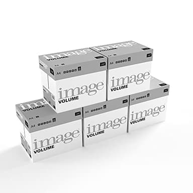 Image Volume - Papier multifonction Blanc 80 g/m² A4 - Lot de 5 cartons - 25 ramettes de 500 feuilles - 12.500 feuilles