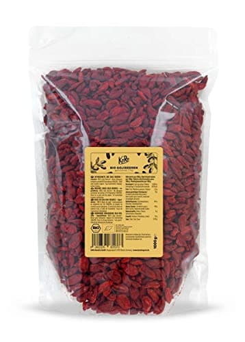 KoRo Baies de Goji Bio 1 kg - Super-aliment Naturel, Séchées Sans Additifs, Riches en Fibres et Protéines, Idéales pour Mueslis, Salades et Recettes