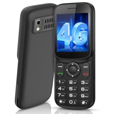 T185 Téléphone Portable 4G LTE Mini Basique Débloqué | Double SIM Téléphone Portable Compact avec 1.8" LCD Écran | Haut Volume | USB C| Numérotation Rapide | Facile à Utiliser| Utiliser Nano SIM |Noir