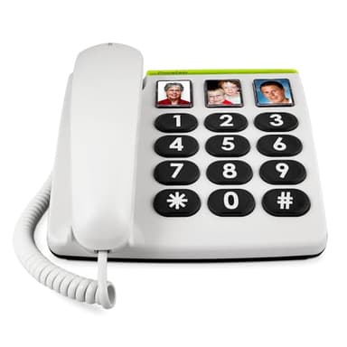 Doro PhoneEasy 331ph Téléphone Fixe pour Seniors avec GrandesTouches, Numérotation Abrégée et Compatible avec Appareils Auditifs [Version Française]