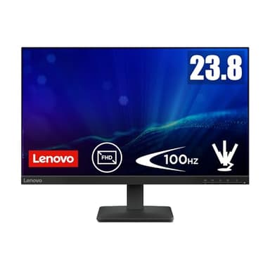 Lenovo L24-4e - Écran 23.8'' FHD (IPS, 100 Hz, 4 ms, HDMI+VGA, Cable HDMI) - Noir
