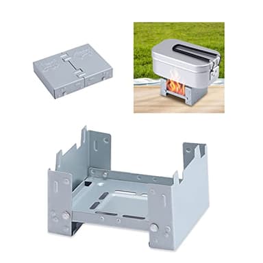 AZWOOD - Réchaud à alcool pliable - Brûleur de poche épais et solide - Mini réchaud de camping - Pour camping, randonnée, pique-nique, barbecue