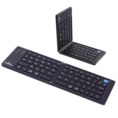 Bluestork - KB Mini Fold - Mini Clavier Bluetooth AZERTY FR Pliable - Rechargeable USB-C, 40H d’Autonomie- Clavier Pliant pour Tablette - Léger, Silencieux & Nomade - Windows/iOS/Android- New