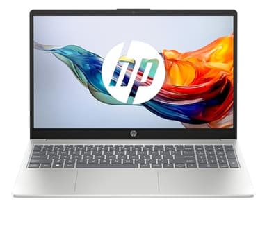 HP 15-fc0006sf Ordinateur Portable 15,6" FHD, PC Portable (AMD Ryzen 5 7520U, RAM 8 Go, SSD 256 Go, AMD Radeon Graphics, Windows 11), Laptop Argent, Clavier AZERTY
