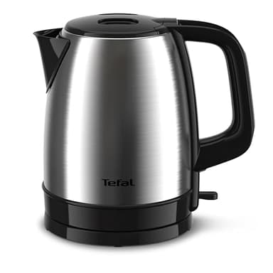 TEFAL Bouilloire Inox 1,7L Bouilloire sans fil 1,7L Résistance cachée Filtre anticalcaire base pivotante 369° KI150D10